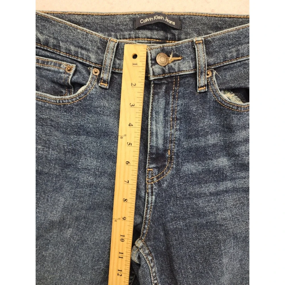 Calvin Klein High Rise Straight Leg Blue Denim Jeans Size 4